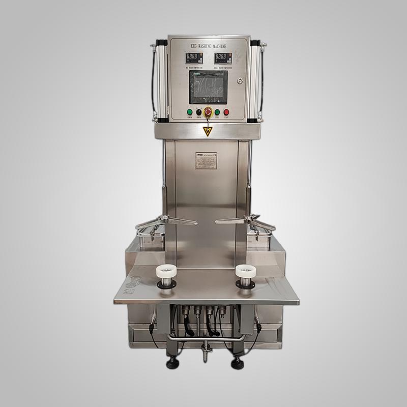 Double-head beer keg washer