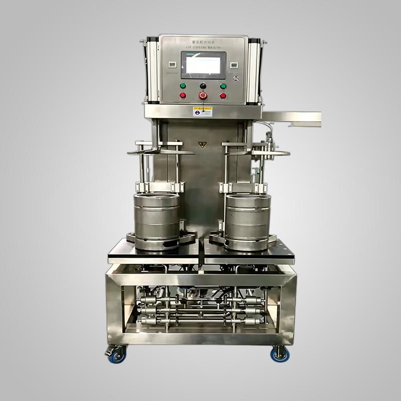 Double-head beer keg filling machine
